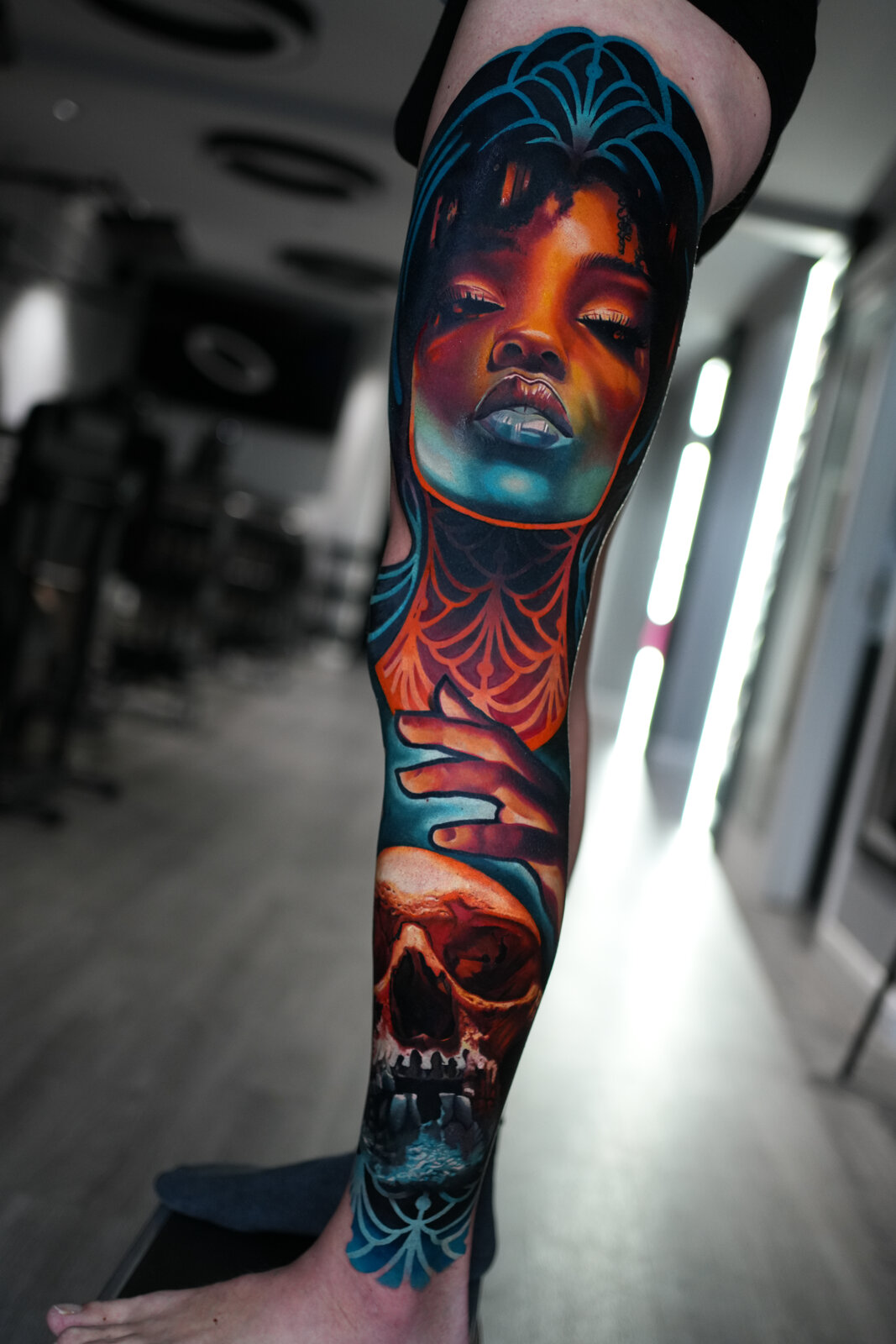 Cinematic portrait leg in progress