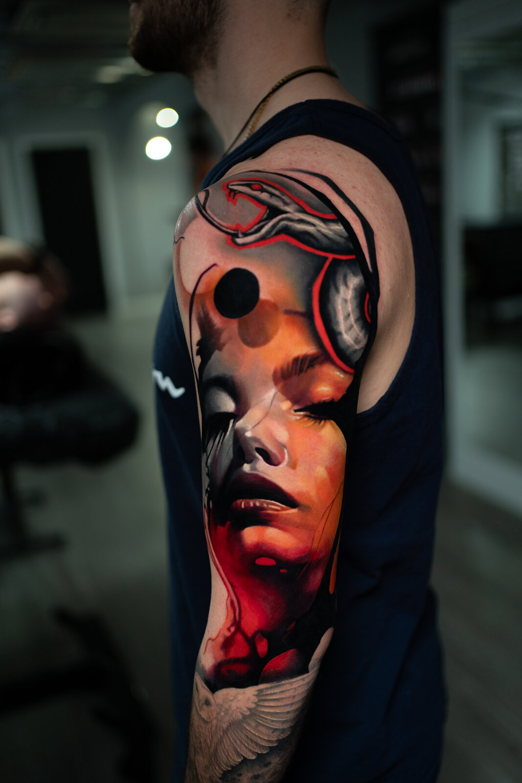 Surreal face composition in progress
